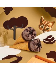 Brown Bunny Ice Cream Fresh Cold Drink Cone Brownie Coffee Flavor 68g